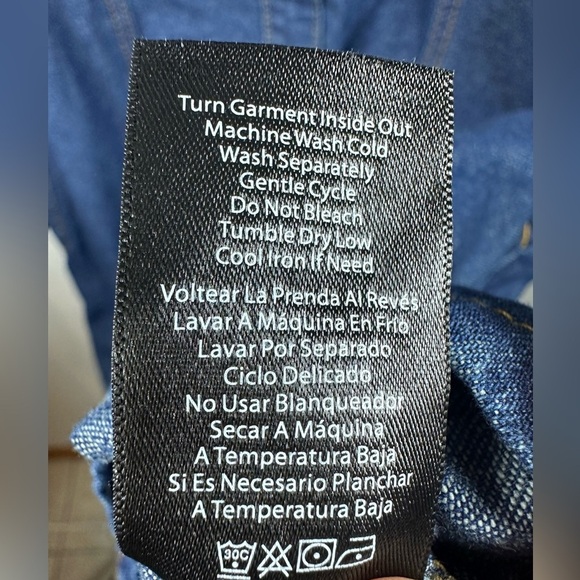 Frye Blue Denim Western Mini Dress size small - Picture 7 of 8